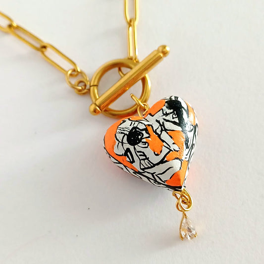 COLLAR TIXTLA NARANJA